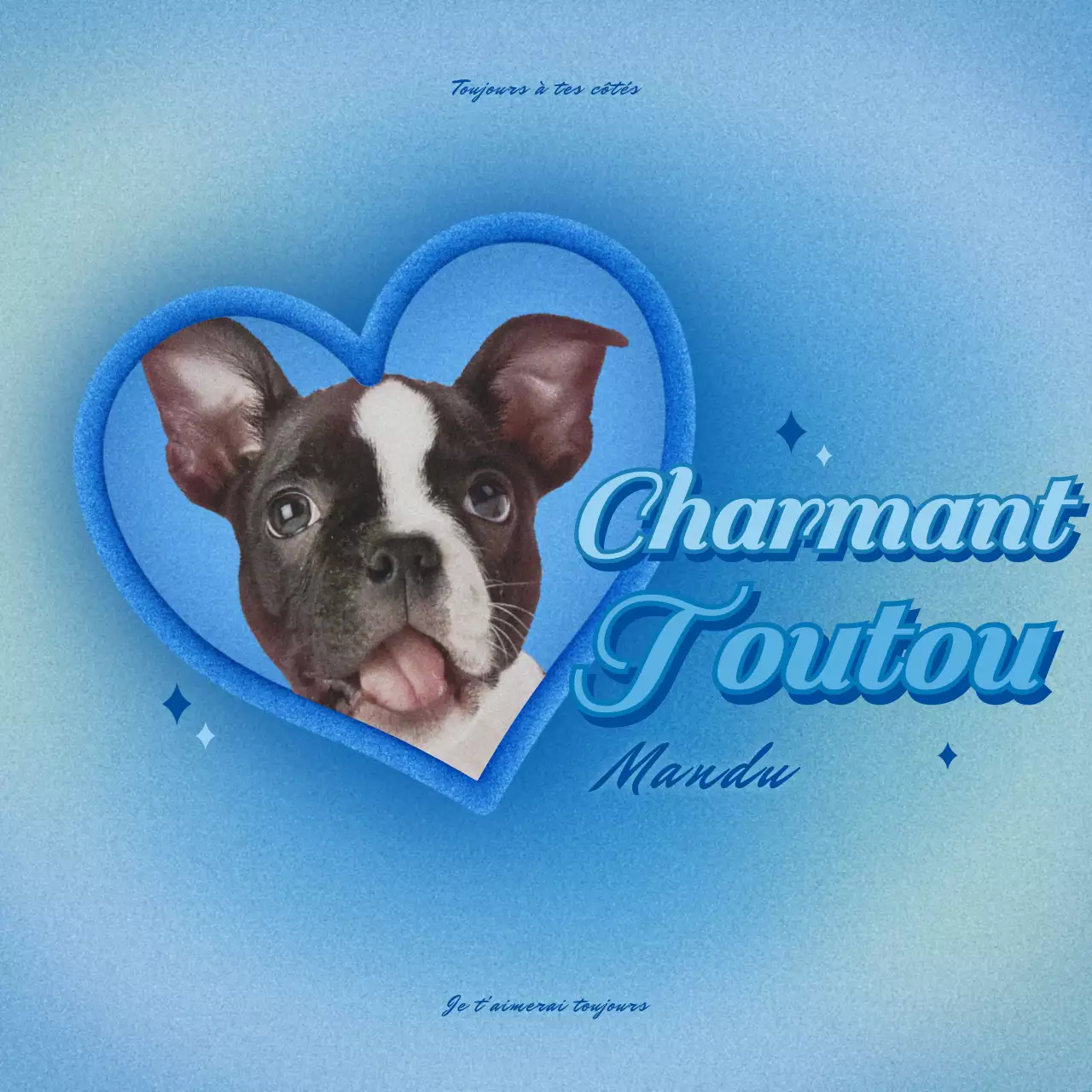 Ensemble de concepts Y2K Kitsch avec cadre en forme de cœur, violet et bleu