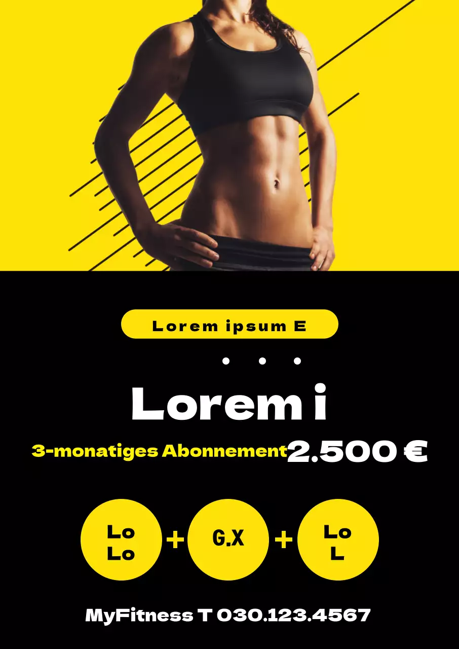 Gelbe Fitness-Veranstaltungen