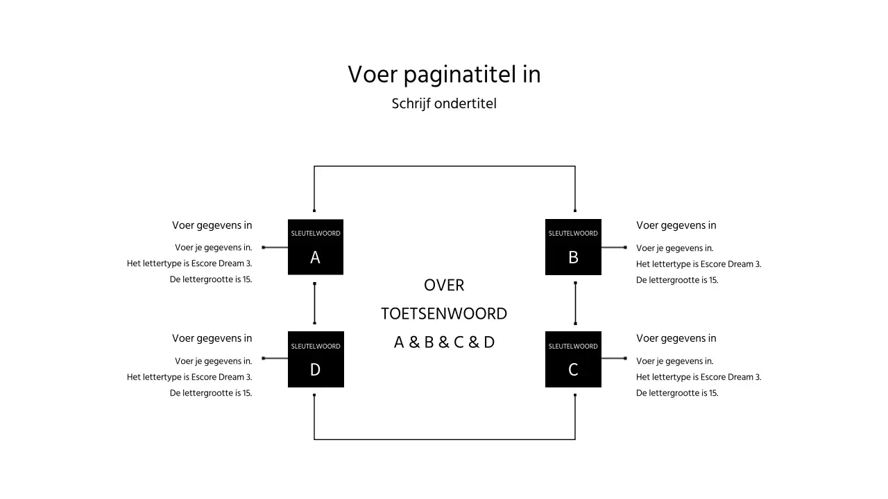 Een eenvoudige zwart-wit SWOT-infographic