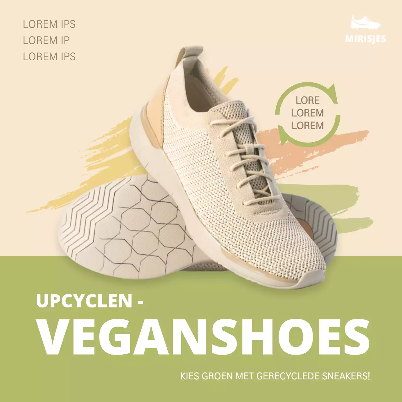 Vegan sneakers in gedekte tinten Instagram feed
