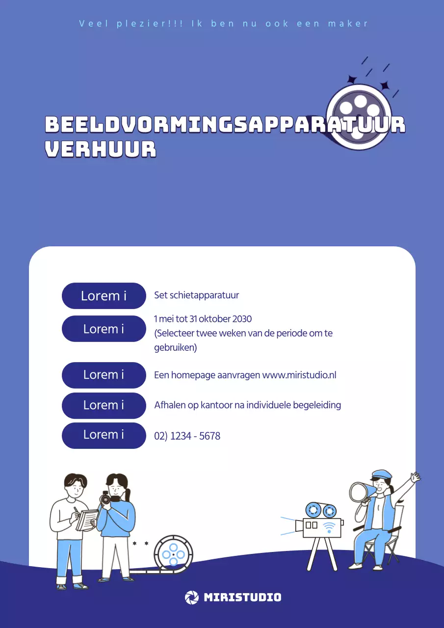 Videoapparatuur huren in indigo