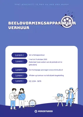 Videoapparatuur huren in indigo