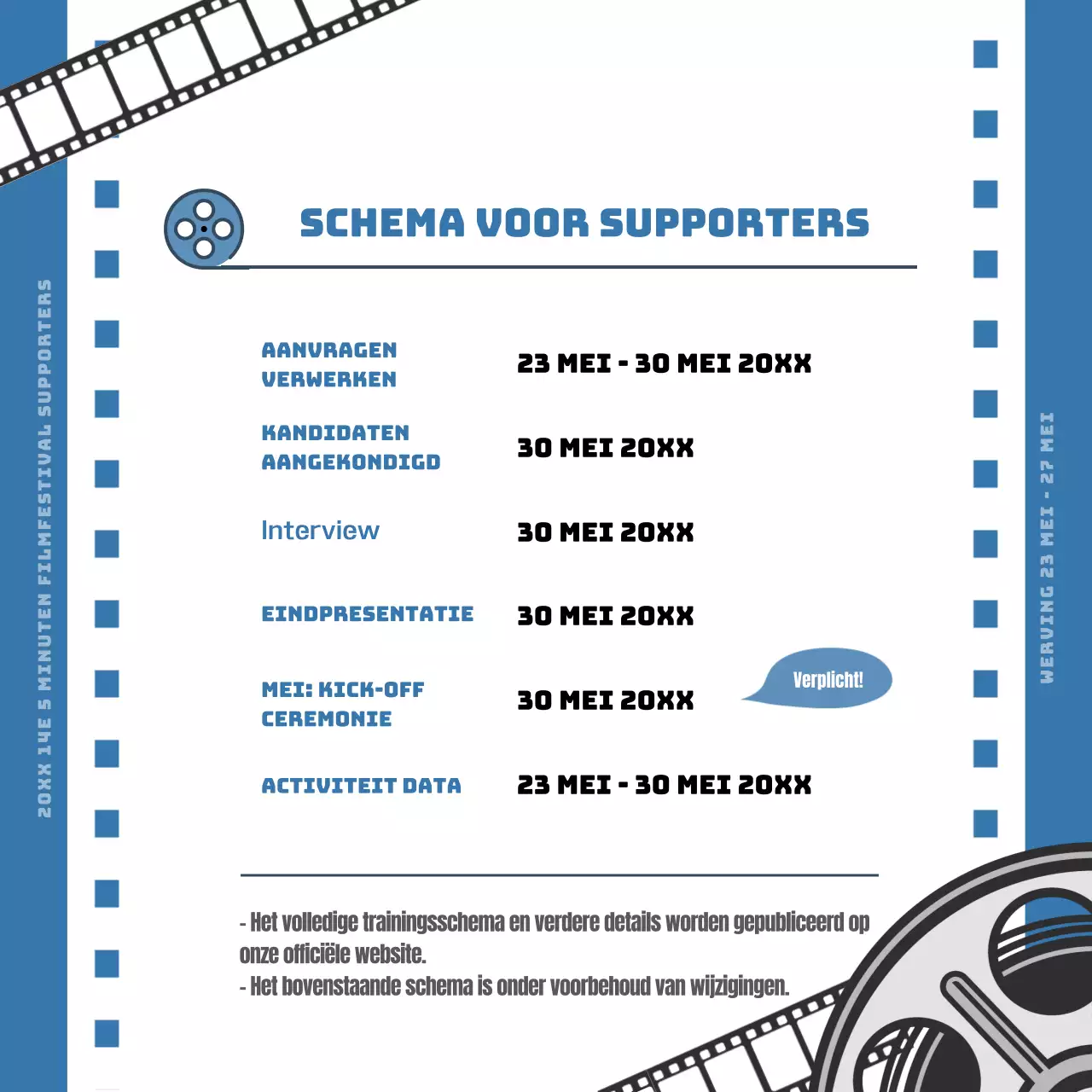 Call for Supporters voor het Blue Film Concept Film Festival