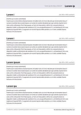 Un modulo di dichiarazione personale di concetto grigio e pulito