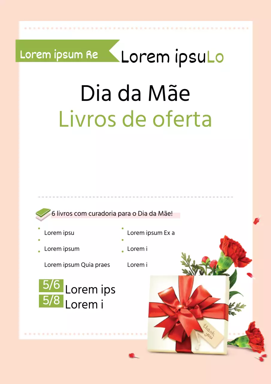 Livros de oferta para o Dia da Mãe