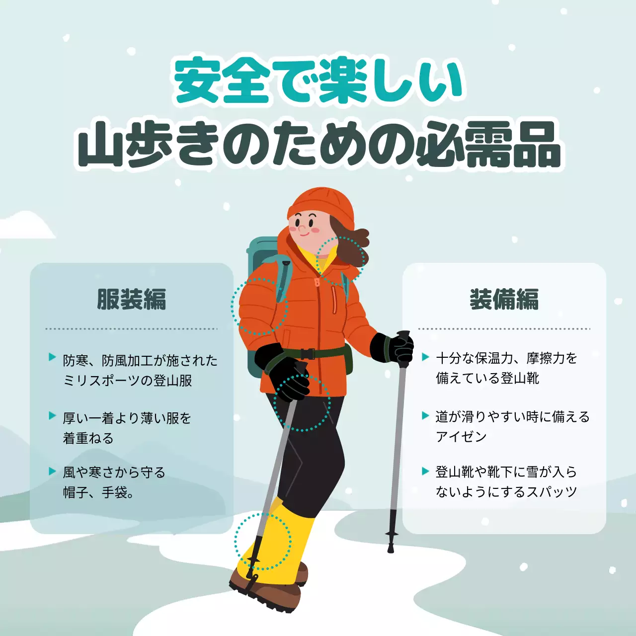 青 シンプル 登山 ガイド Instagram カルーセル