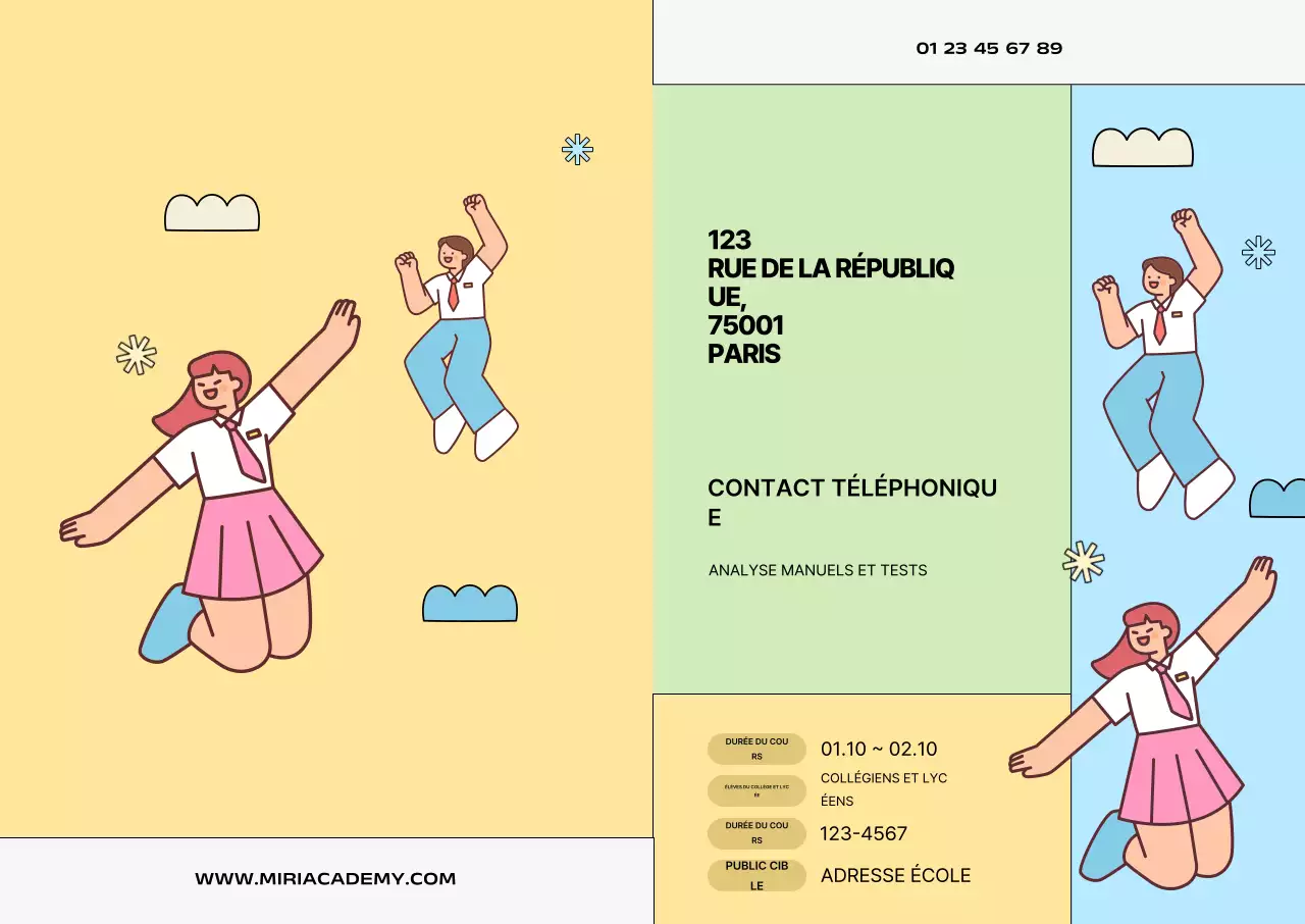 Publicité éducative mignonne