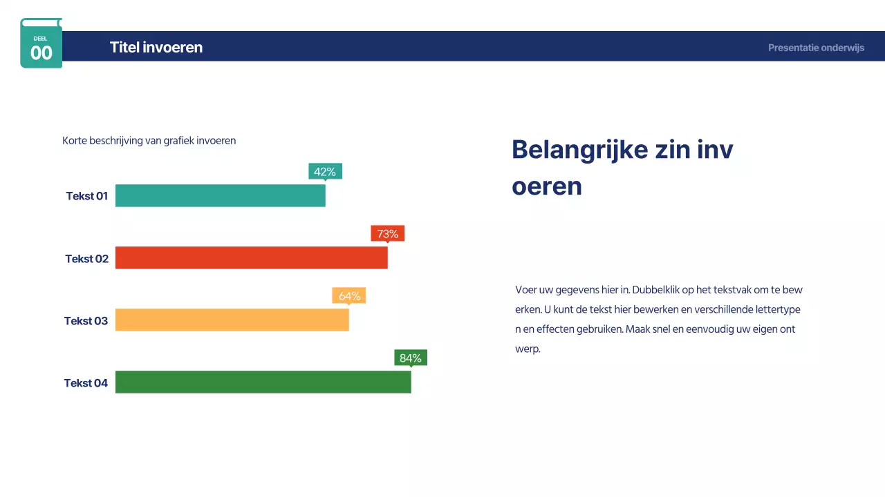 Schattige regenboogkleurige horizontale grafiek infographic