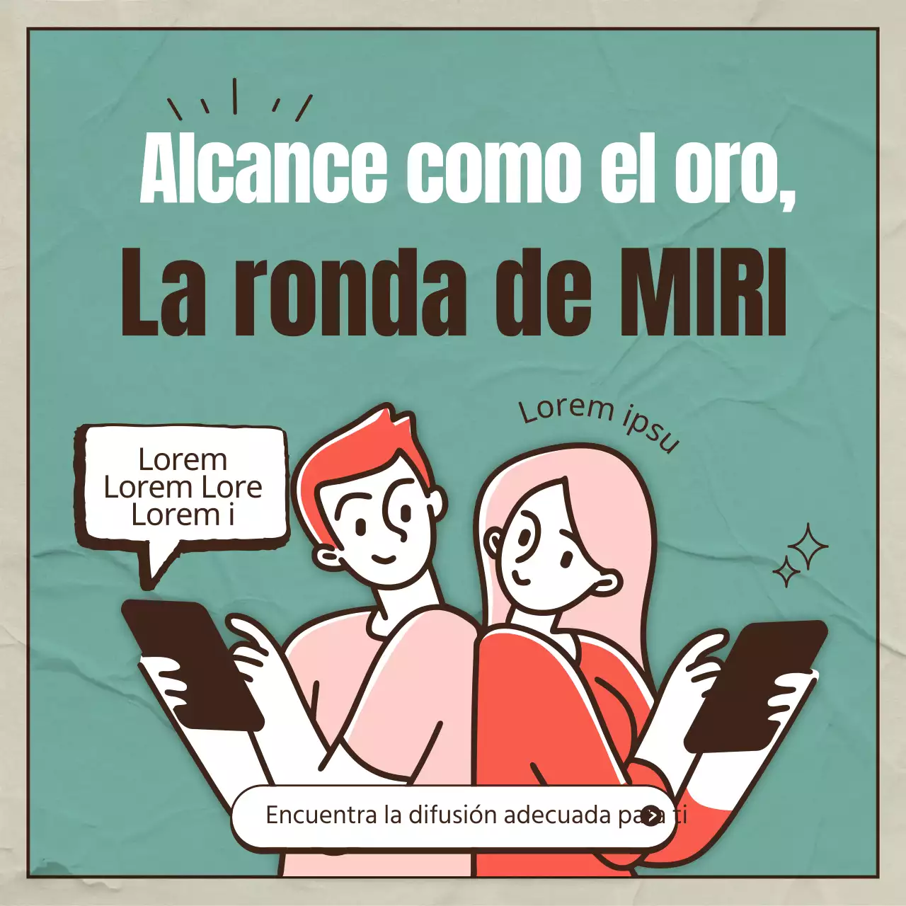 Concepto ilustrado en verde y rojo para la divulgación