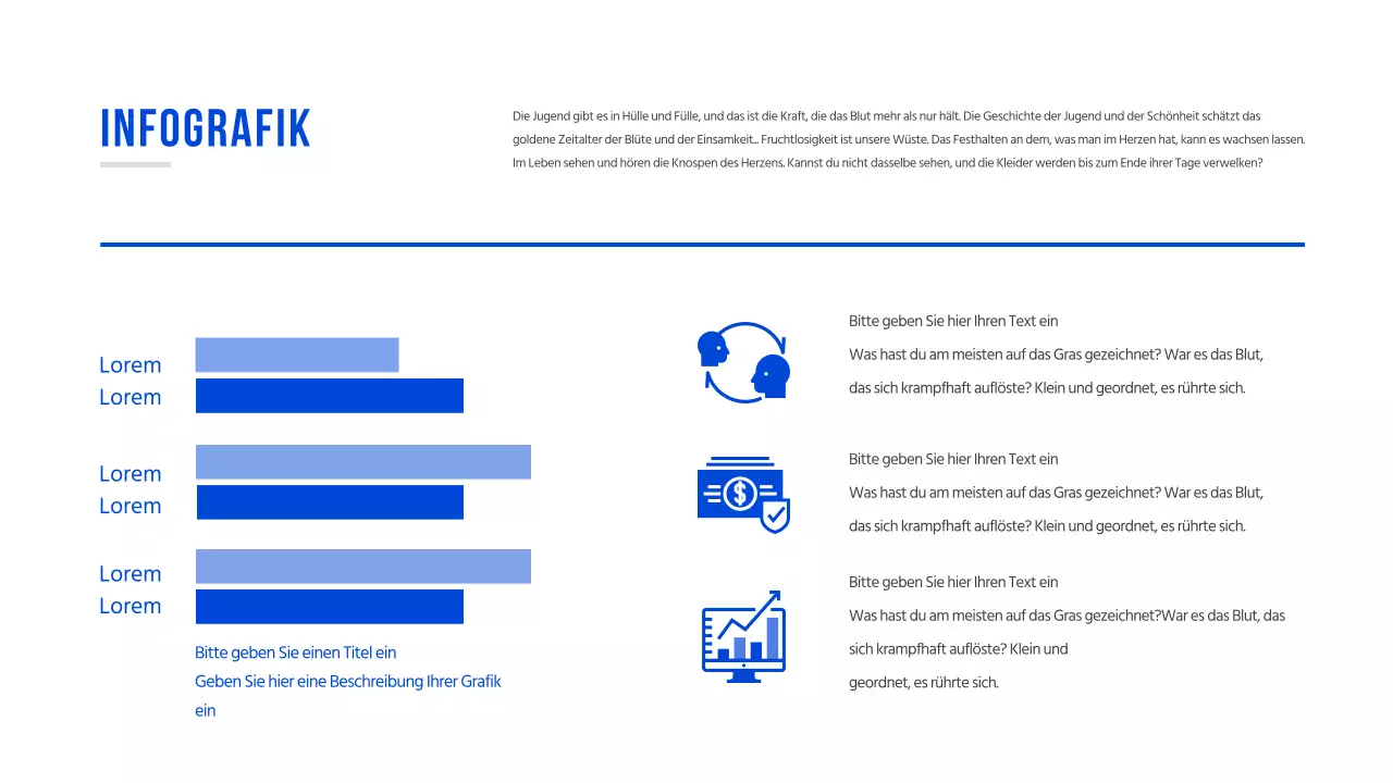 Einfaches Konzeptdiagramm in Blau