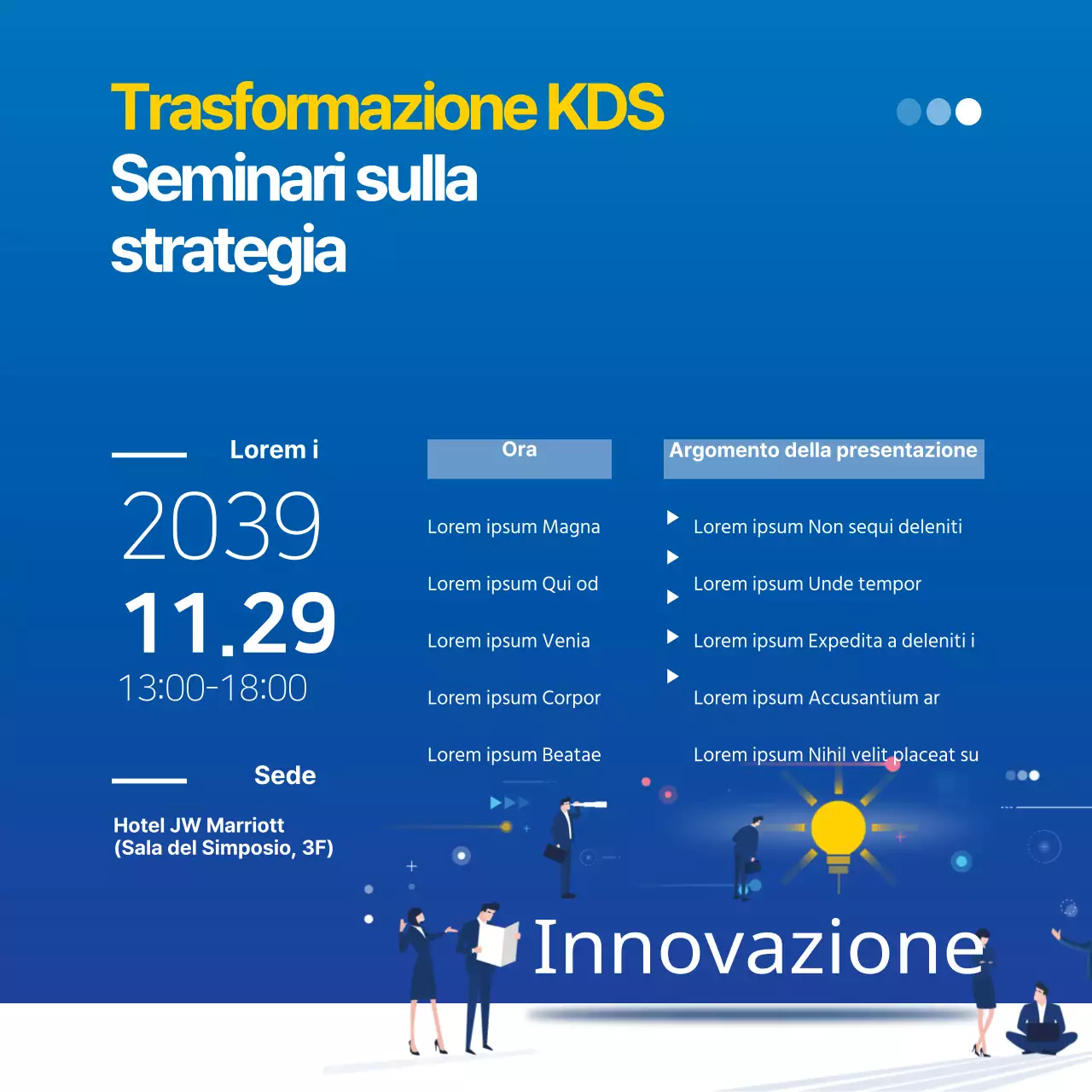 Seminario sulla strategia di innovazione