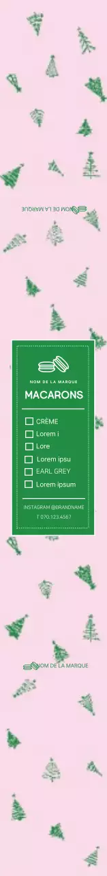 Liste de contrôle pour le café à motif d'arbre rose et vert