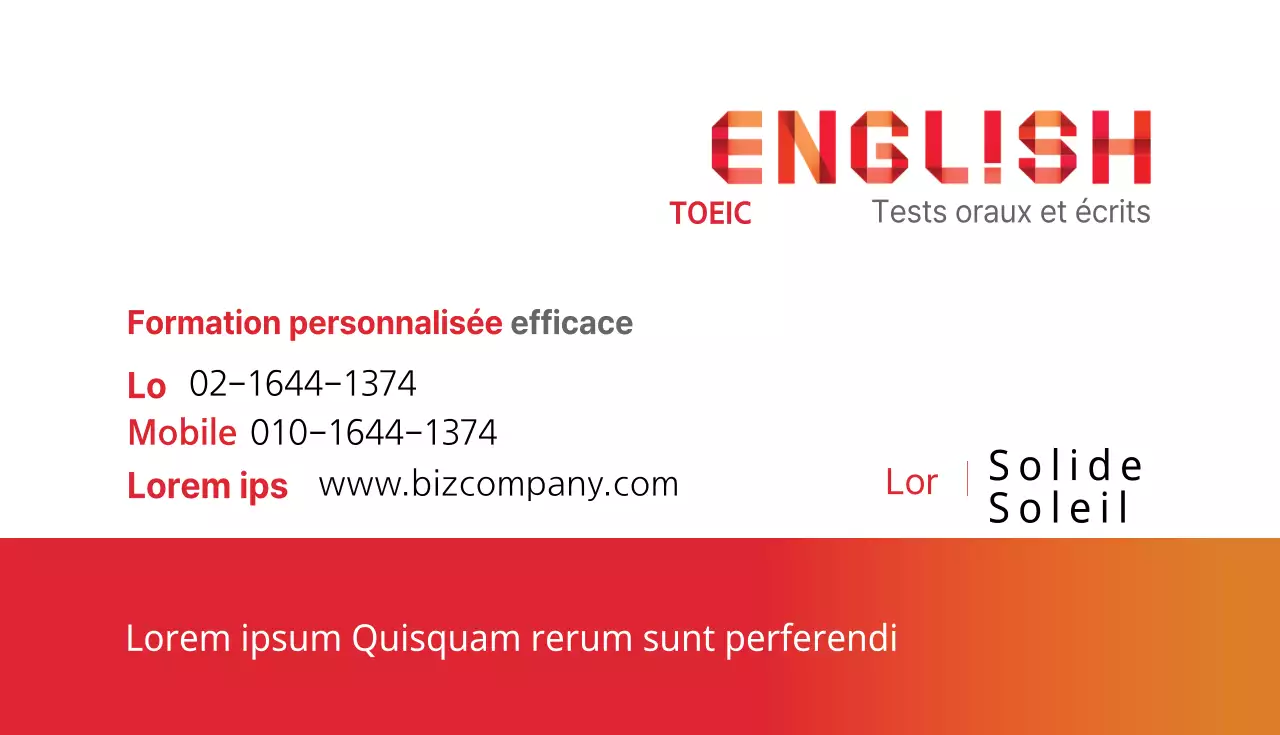TOEIC anglais