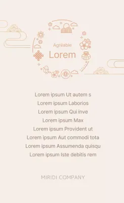 Autocollants de vœux simples pour Obon