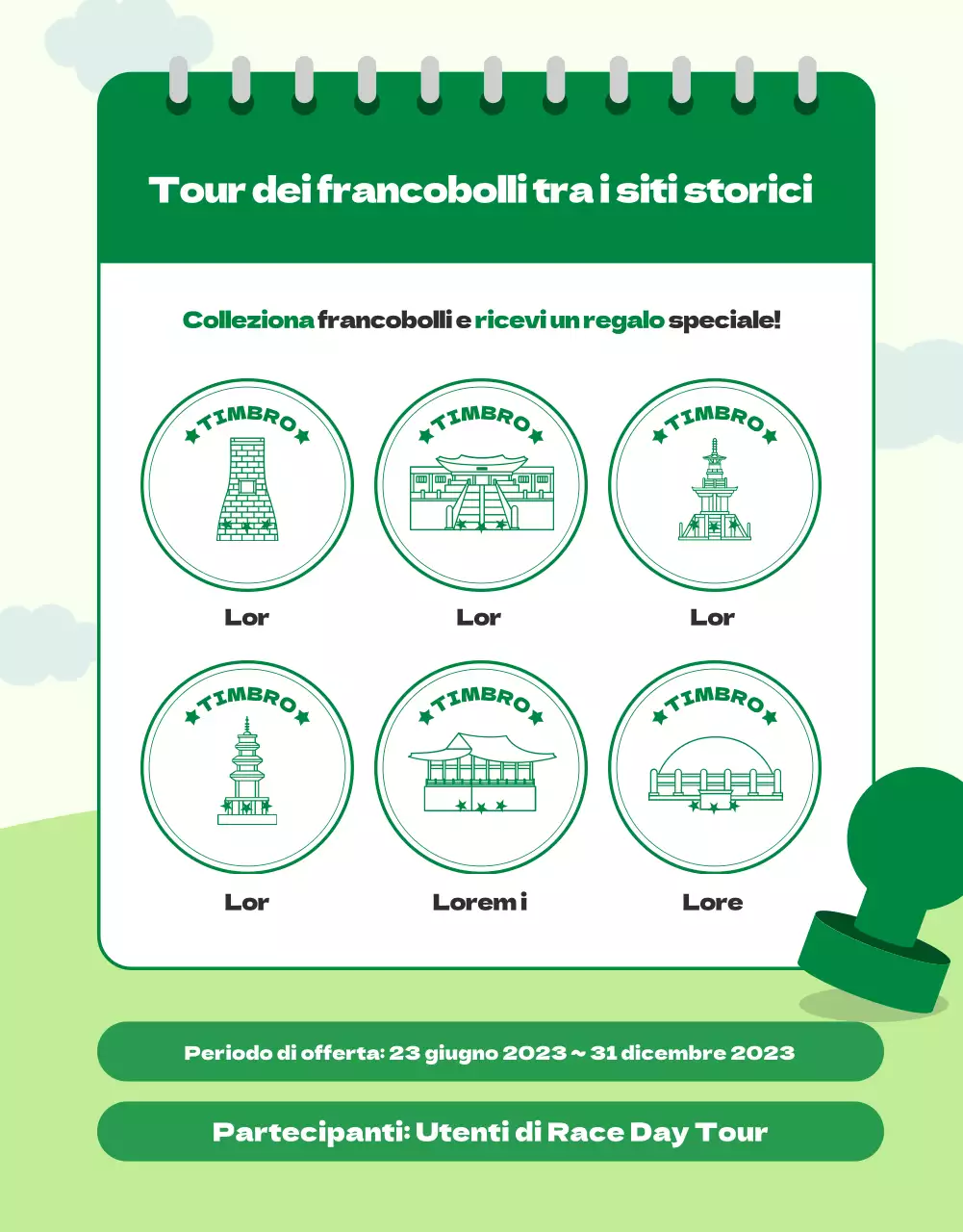 Un viaggio astratto di un giorno attraverso la storia delle corse