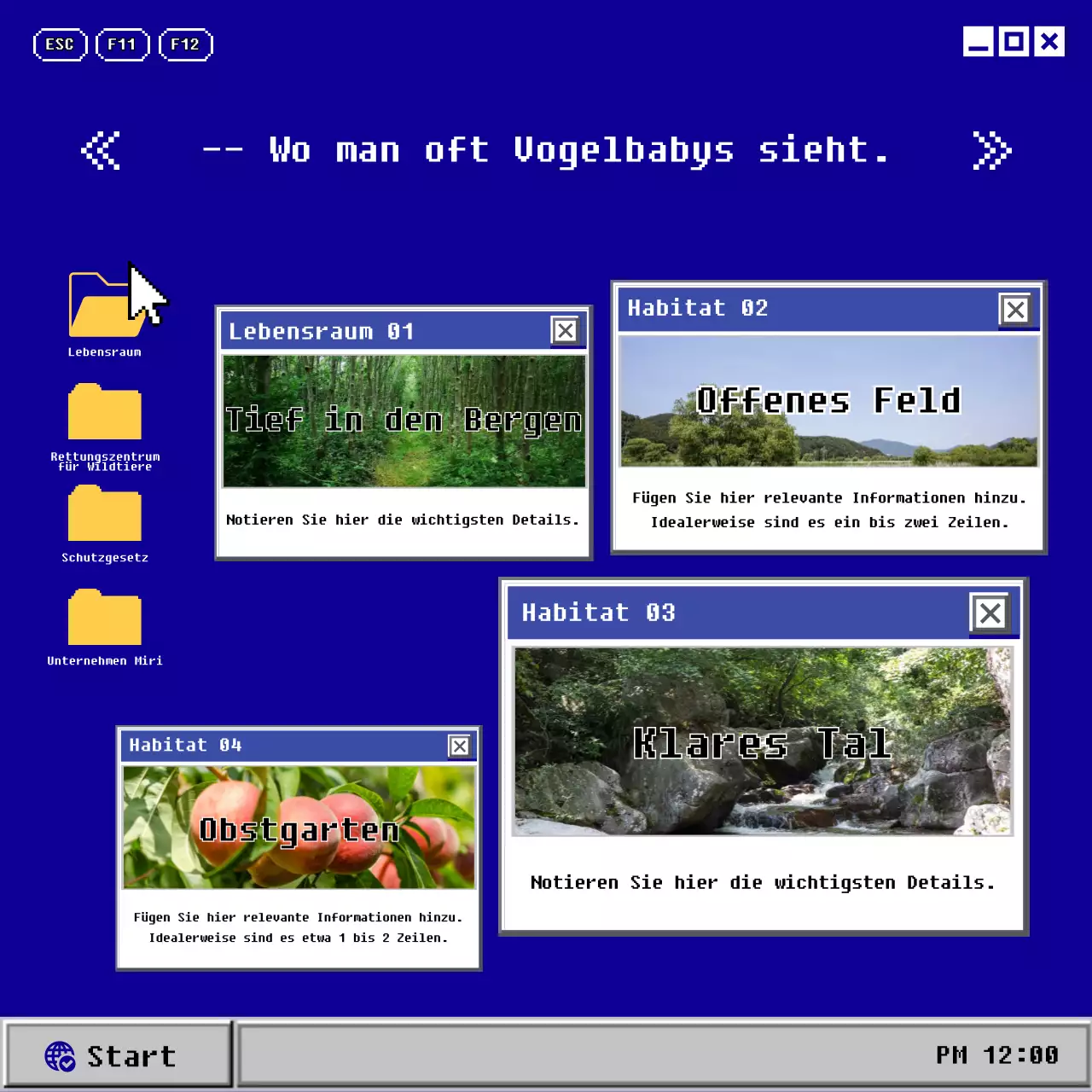 Das alte blau-graue Computerbaby CardNews