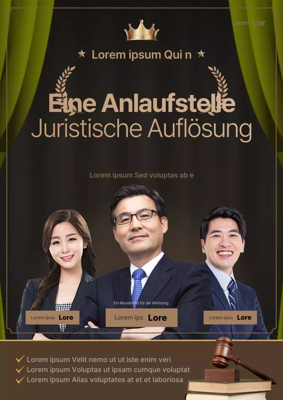 Werben Sie für Ihre Anwaltskanzlei mit einem braunen, professionellen Look