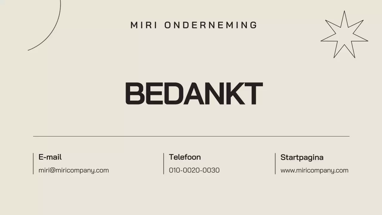 Een eenvoudig bedrijfsprofiel in beige