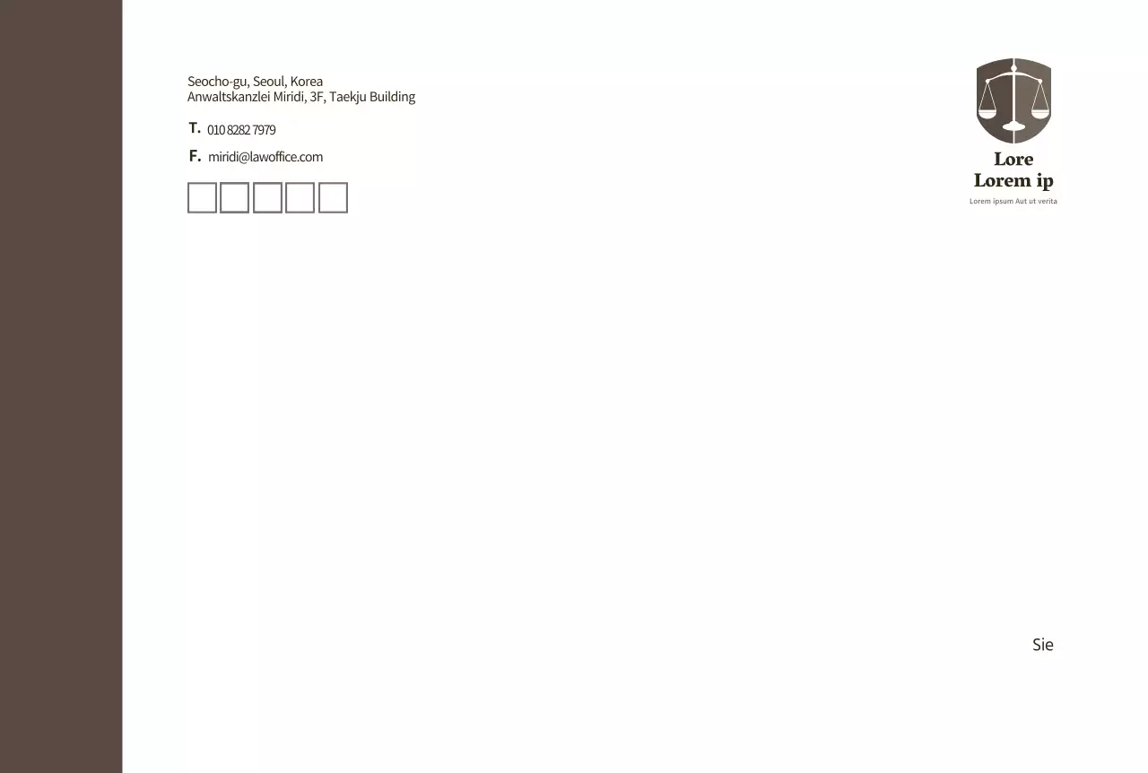 Moderne Wirtschaftskanzlei Brown