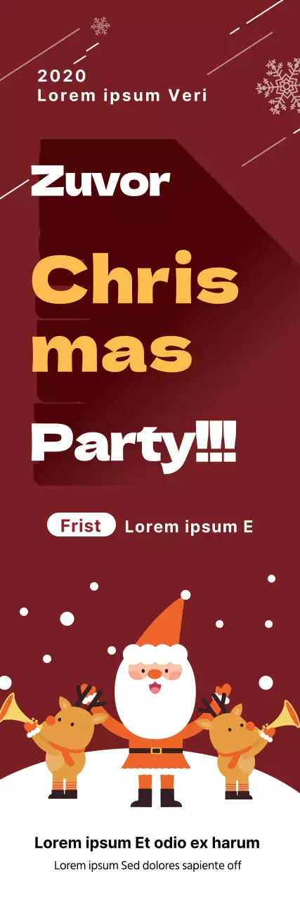 Rote Illustration Niedliche Weihnachtsveranstaltung