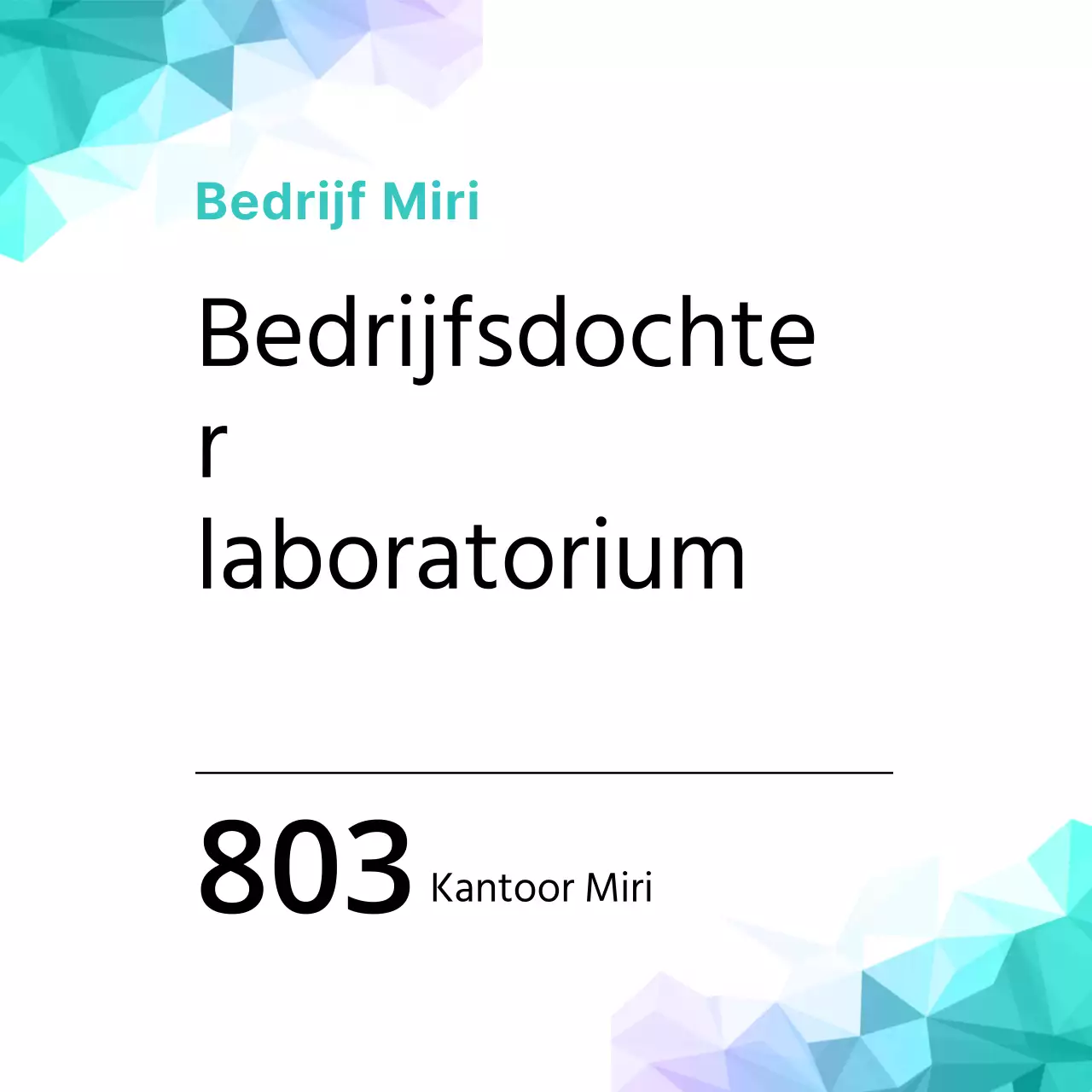 Zakelijke onderneming met een blauw geometrisch patroon