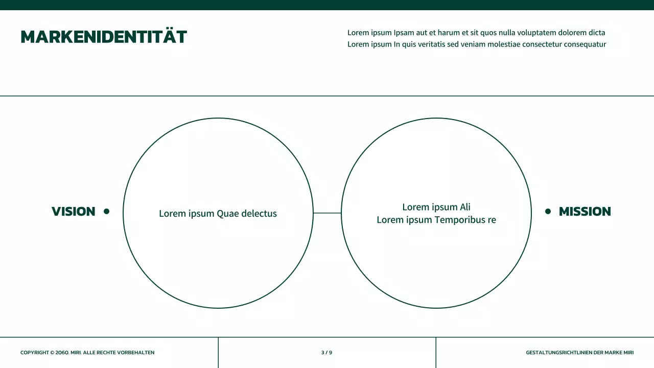 Einfache Markenrichtlinien in Grün mit orangefarbenen Akzenten
