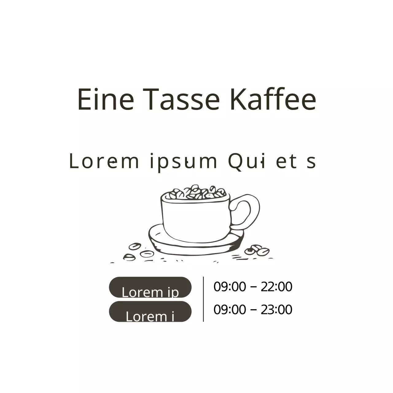 Eine Tasse Kaffee