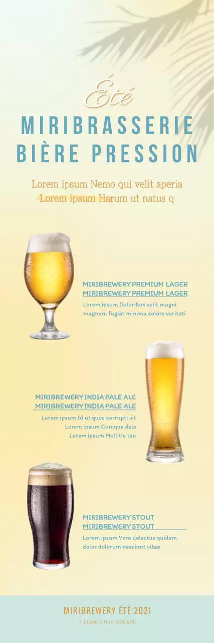 Bannière simple pour la bière artisanale