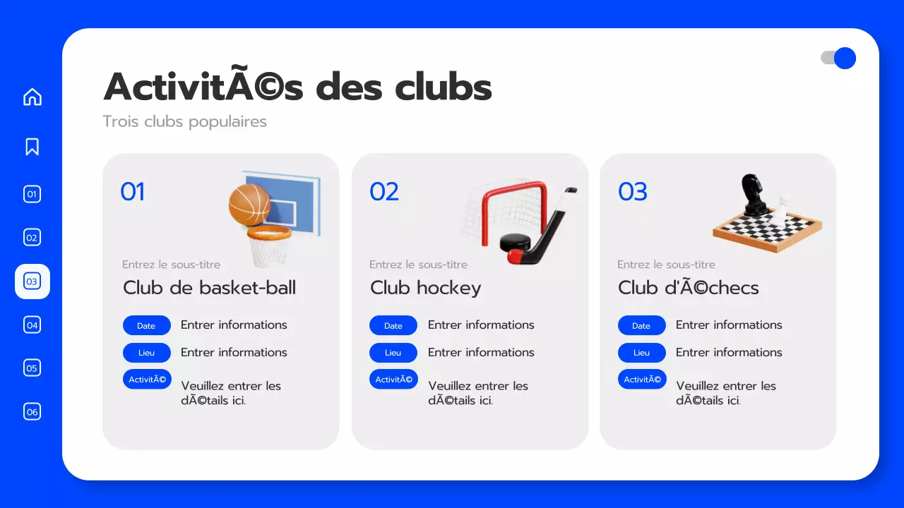 Convocation de l'université en 3D bleu