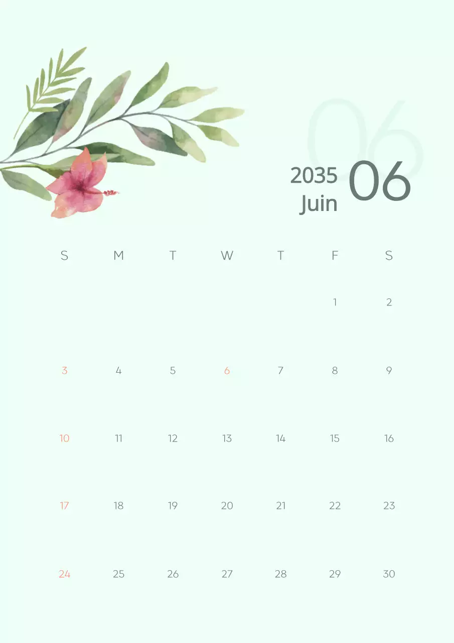 Calendrier des fleurs