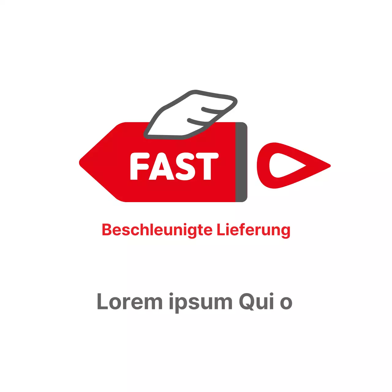 Aufkleber für die beschleunigte Zustellung