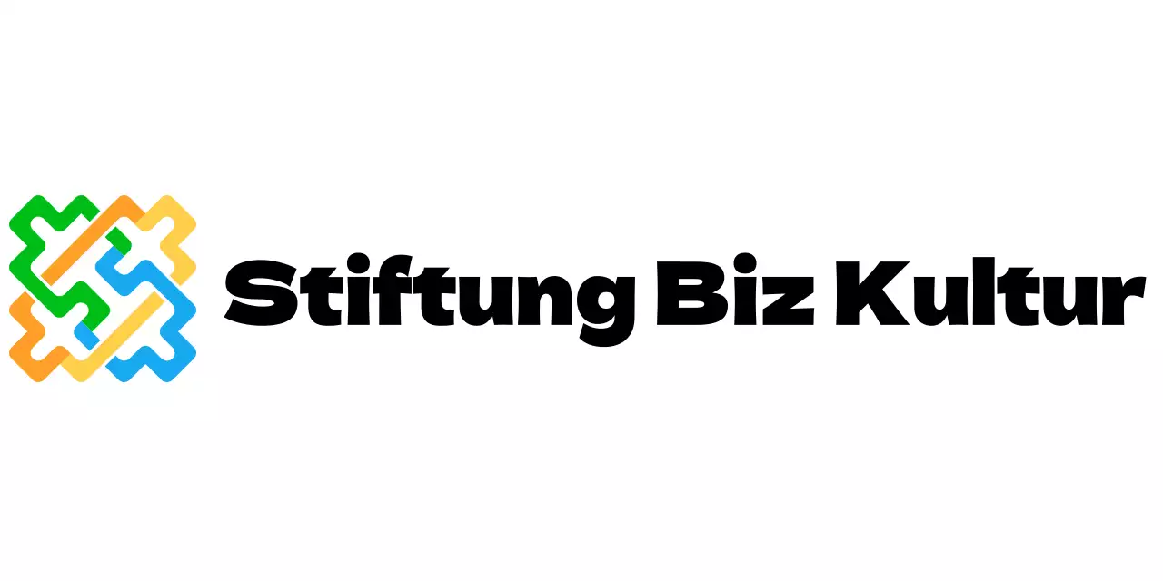 Ein einfaches, klares Symbollogo in der koreanischen Tradition der fünfeckigen Farben Werbematerial für die Kulturstiftung
