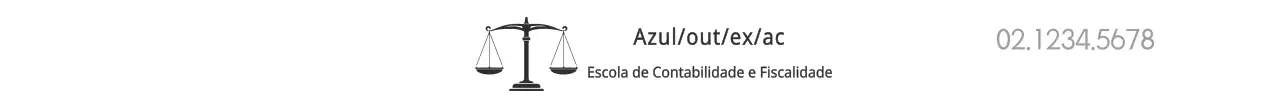 Estilo simples em branco e preto para informação e promoção da Escola de Contabilidade e Fiscalidade