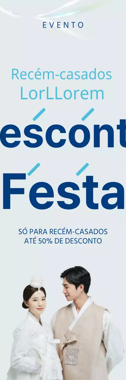 Banner de venda de electrodomésticos de verão para recém-casados em azul e azul claro