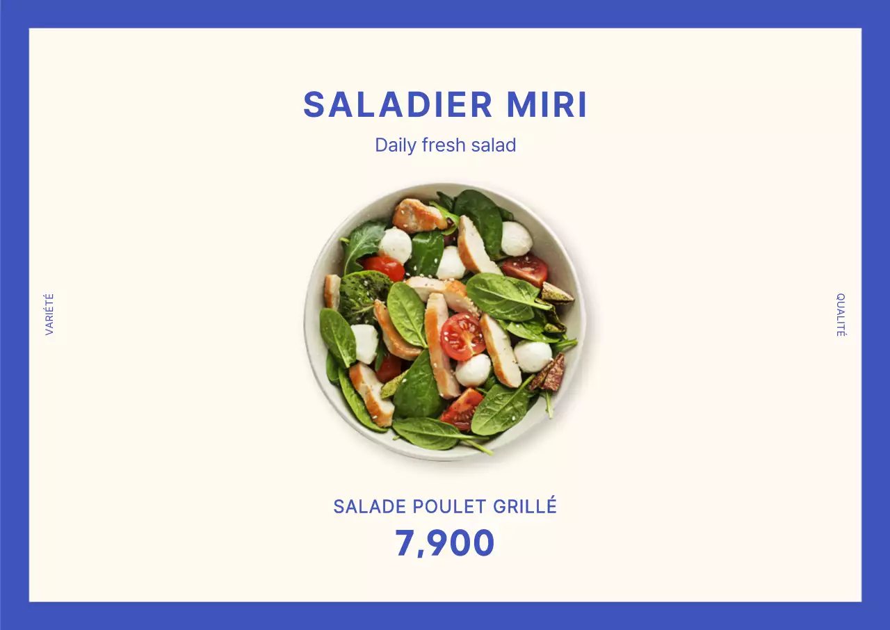 Affiche de la rue de la salade bleue