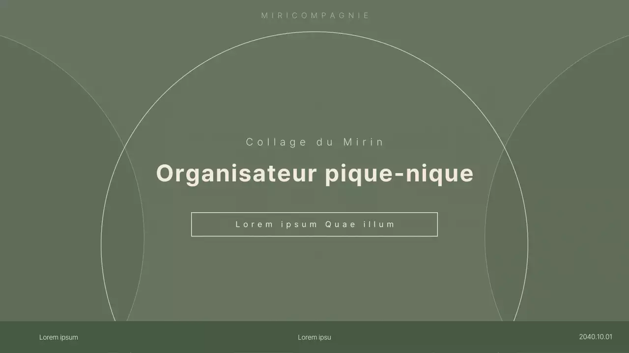 Plan de l'événement du pique-nique d'entreprise en vert