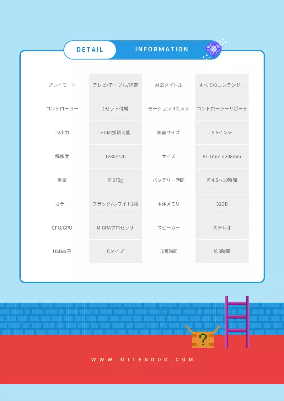 ゲーム機詳細ページ