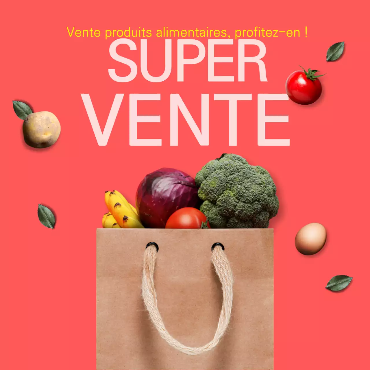 Une affiche promouvant une vente avec un bouquet de couleurs fuchsia.