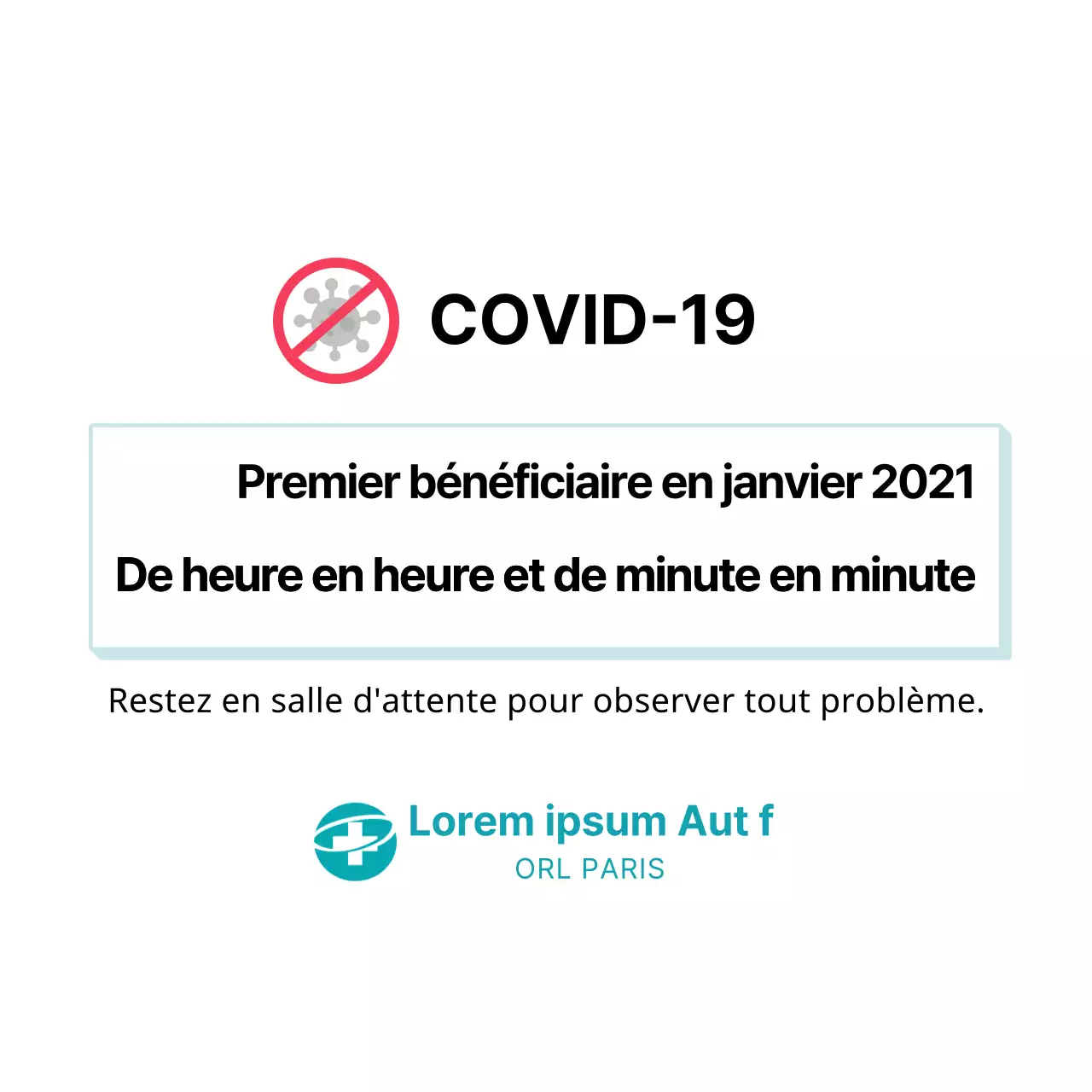 Autocollant pour la vaccination contre le coronavirus