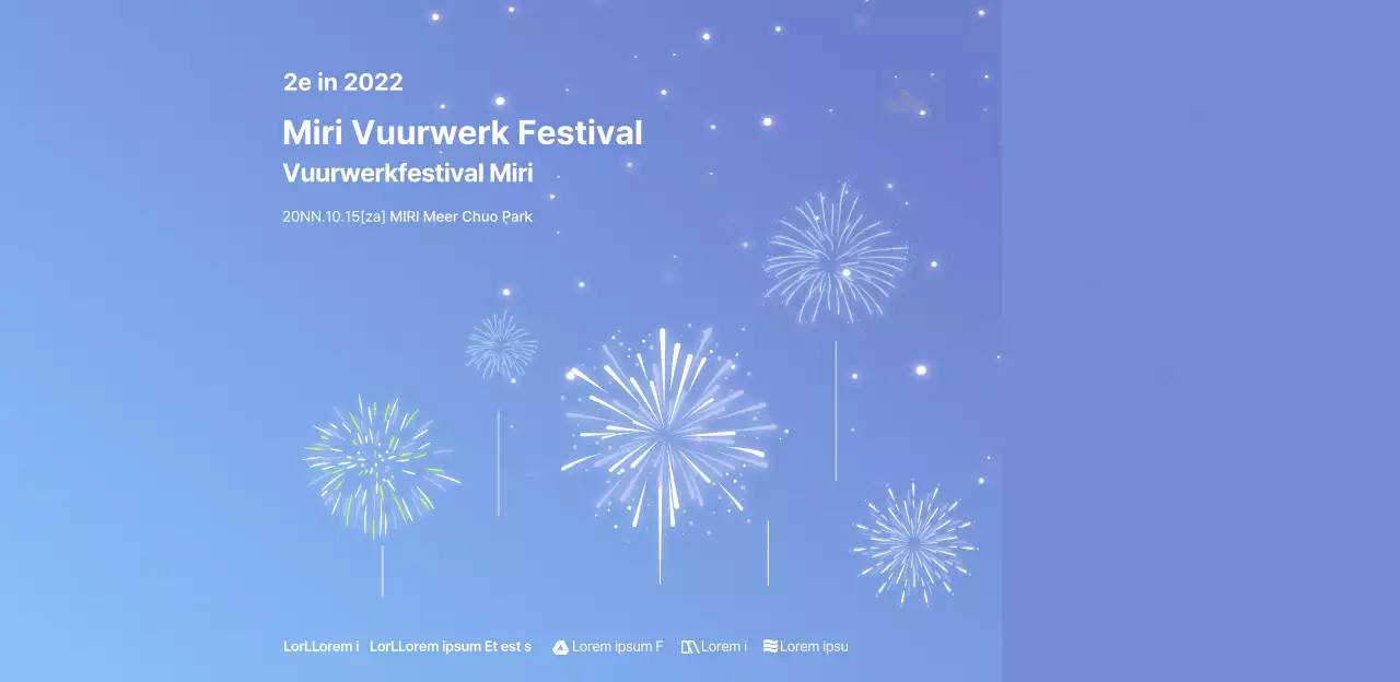 Gradiëntachtergronden en sterontwerpen voor vuurwerkshows