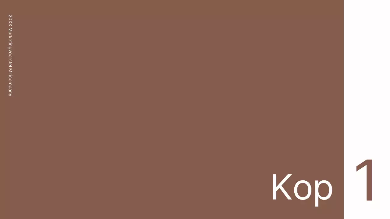 Een zakelijke conceptkit met minimalistische en eenvoudige lijnen in bruin.