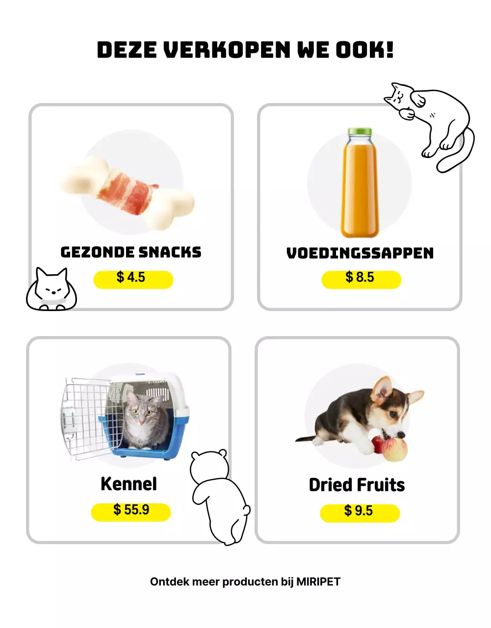 Pagina met huisdiergegevens