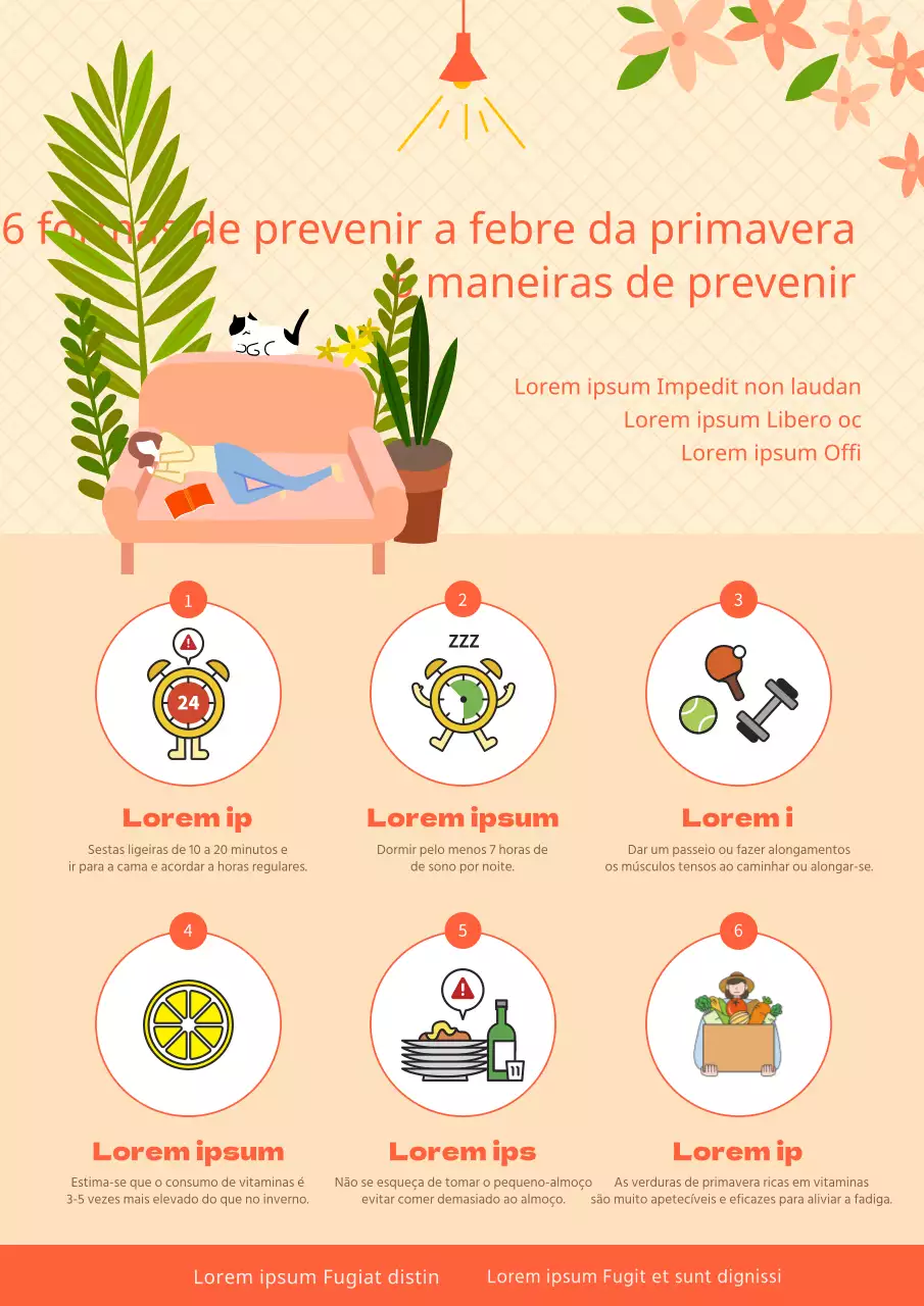 Como prevenir o cartaz da febre da primavera em laranja