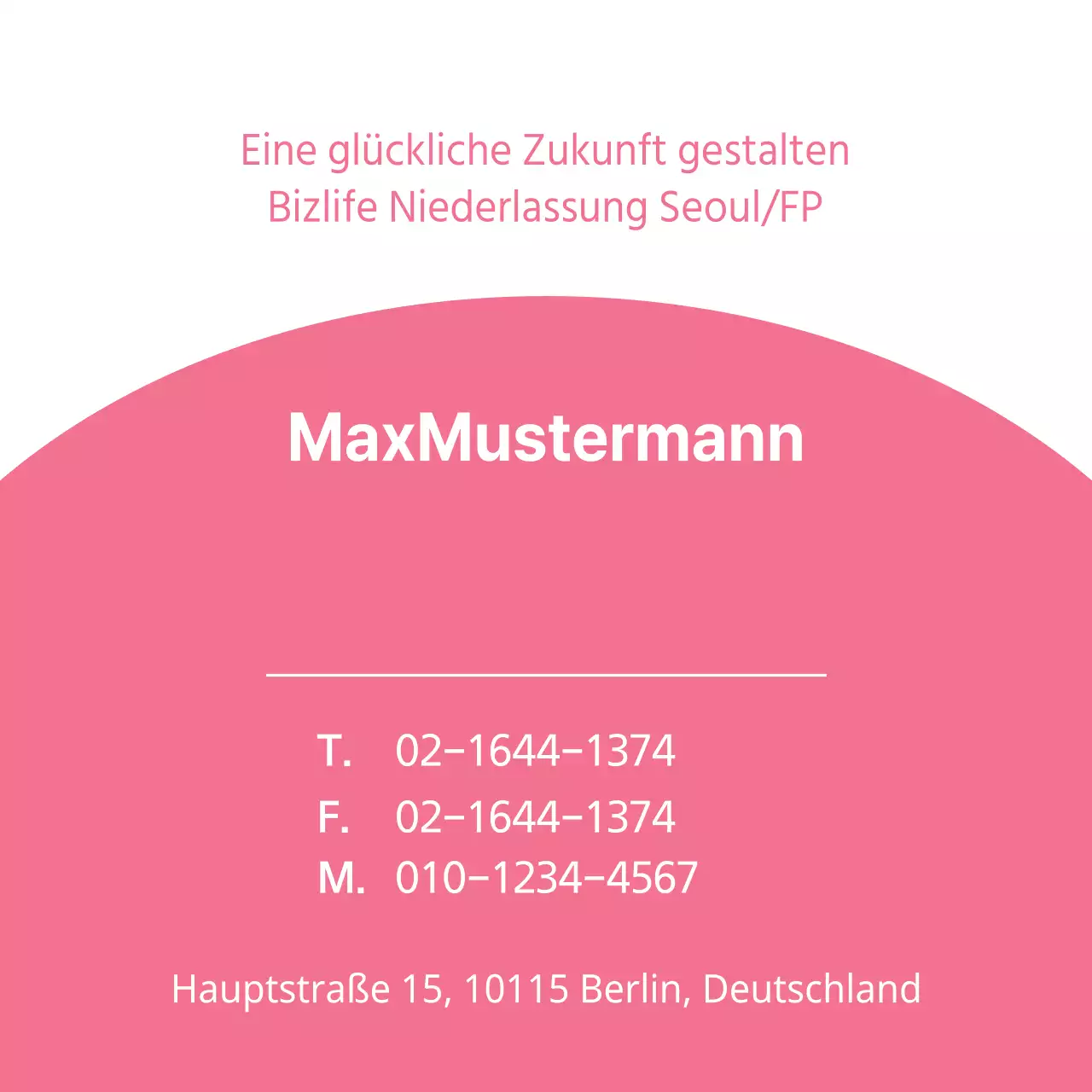 Glückliche Zukunft Rosa