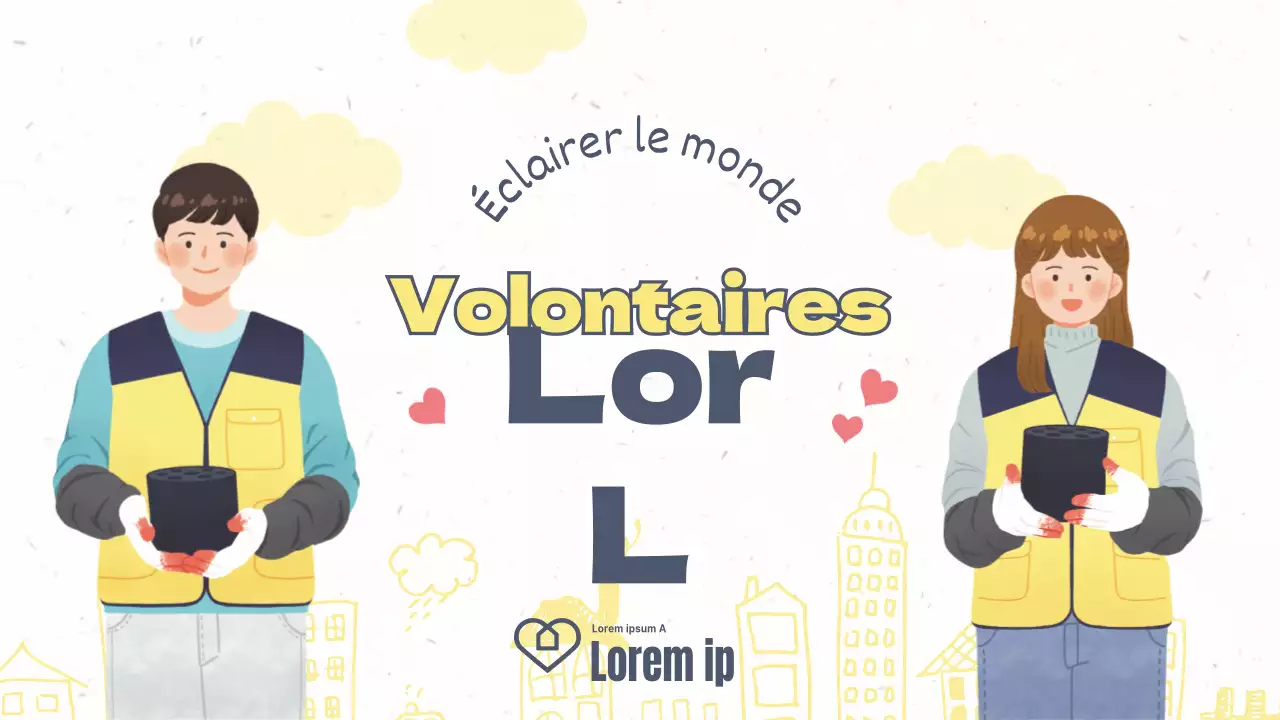 Documents à l'intention des volontaires dans des tons jaunes chauds