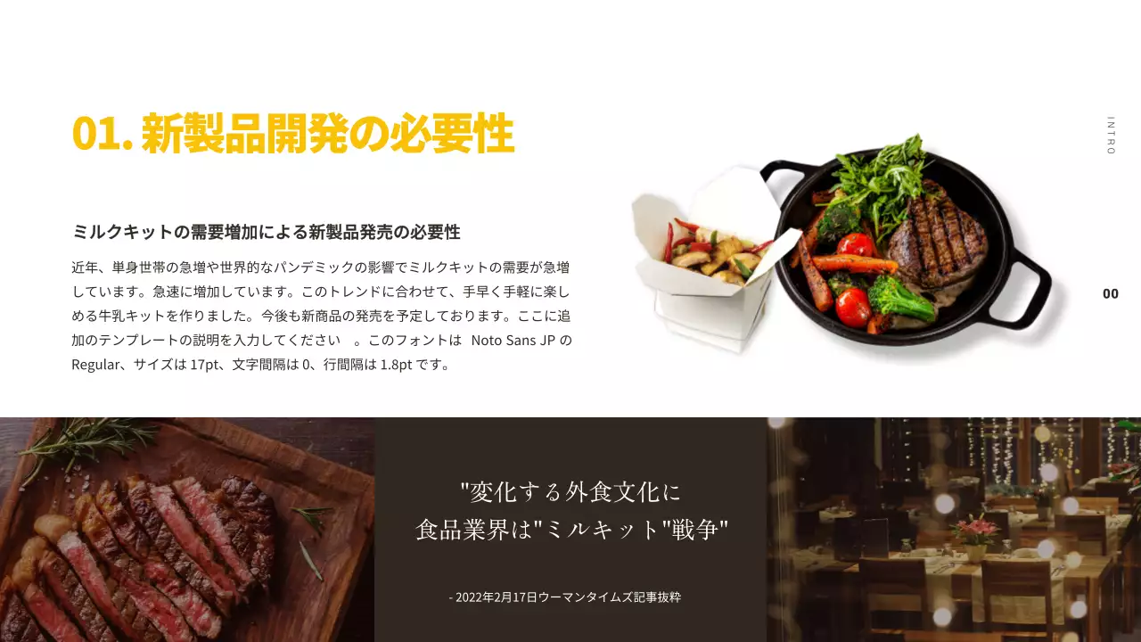 黄色 モダン マーケティング 企画書 プレゼンテーション