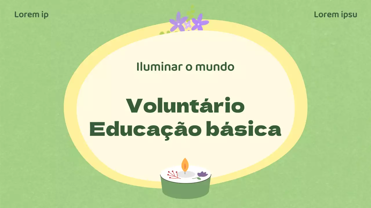 Materiais de formação de voluntários verdes e amarelos para estudantes do ensino secundário