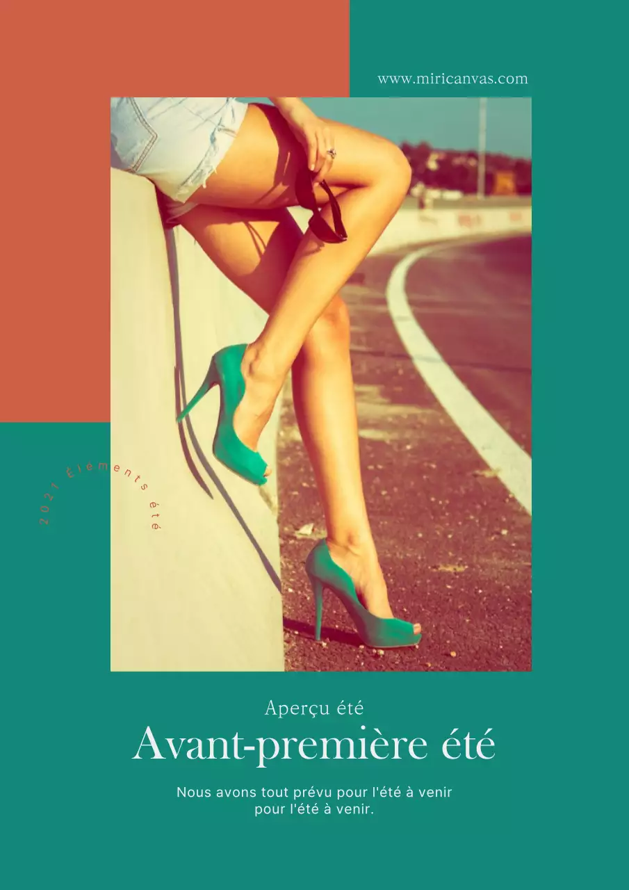 Un flyer chic et vert pour un événement estival dans un centre commercial.