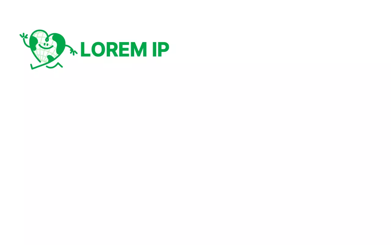 Faites la promotion d'une campagne de marche avec un joli personnage vert en forme de cœur.