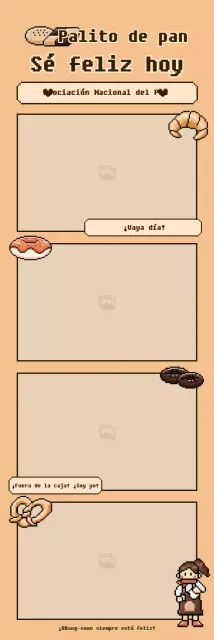 Marco de fotos de cuatro cortes Pixel Bread Concept en marrón